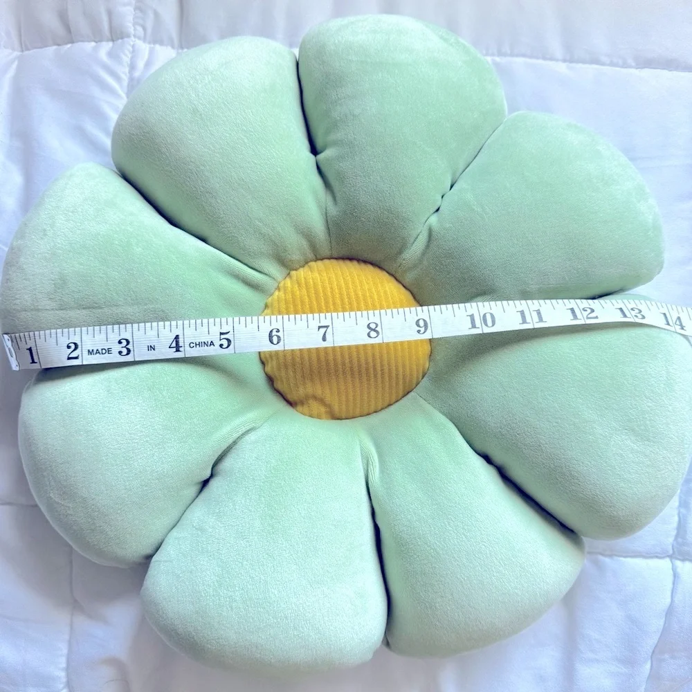 Green Flower-Shaped Pillow